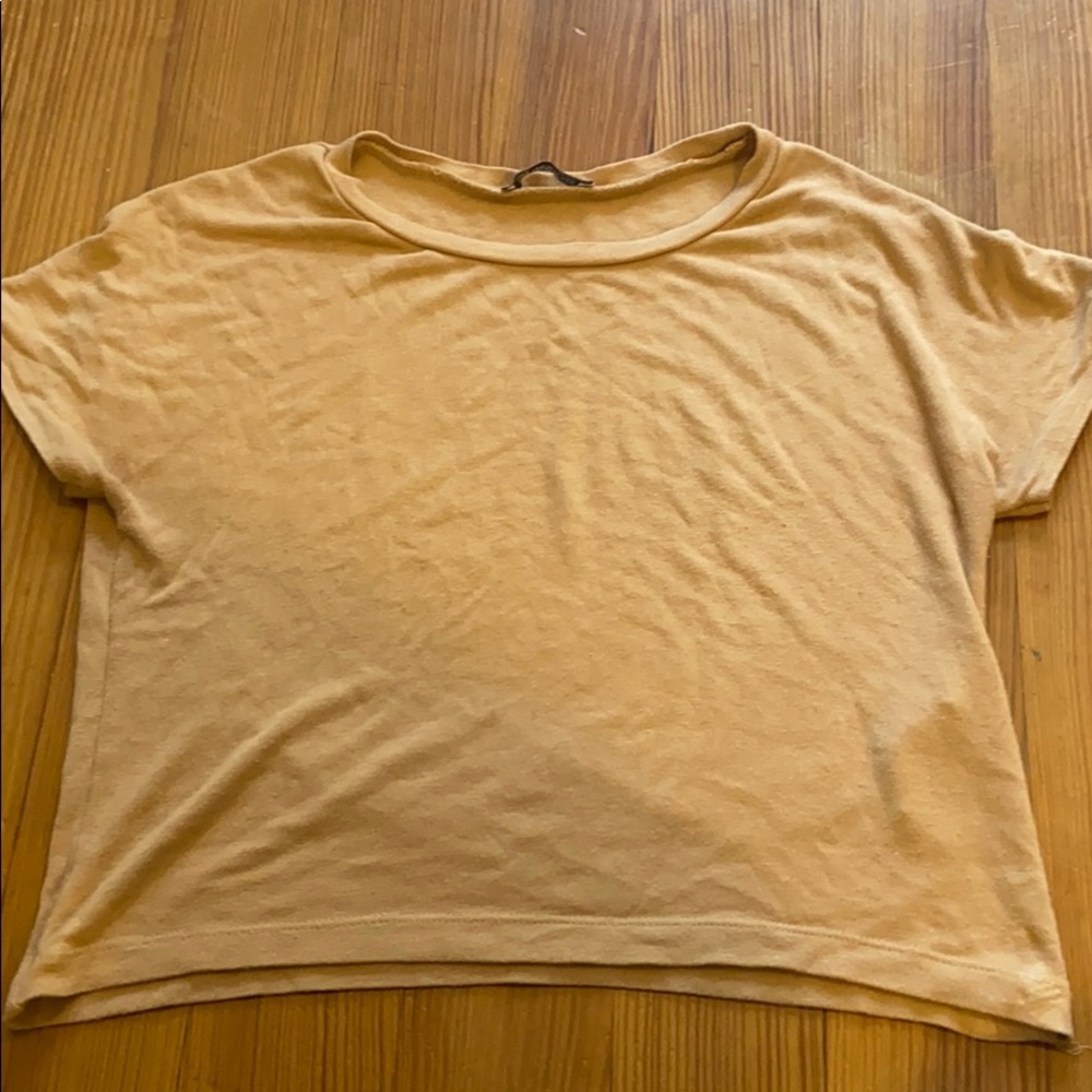 nwot zara beige soft tee